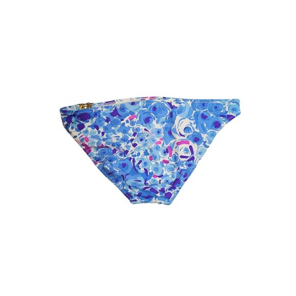 ABS Metal Rise Bikini bottom SZ 10 swimsuit women Cottagecore Floral - Picture 3 of 6